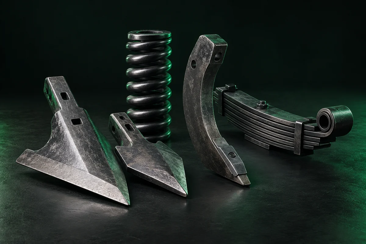 Agricultural springs and plough wear-parts studio artwork