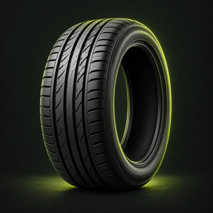 Studio illustration of an unbranded road tyre